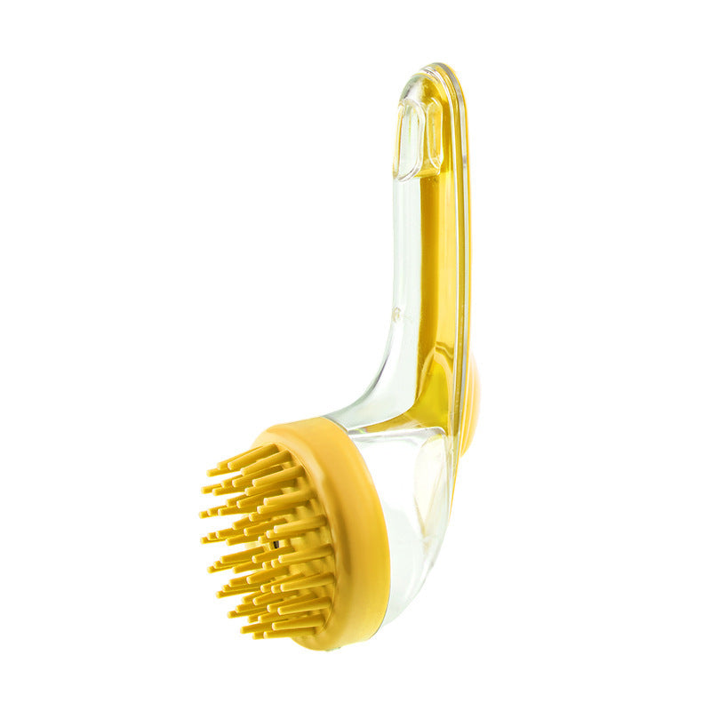 Refillable shampoo pet grooming brush